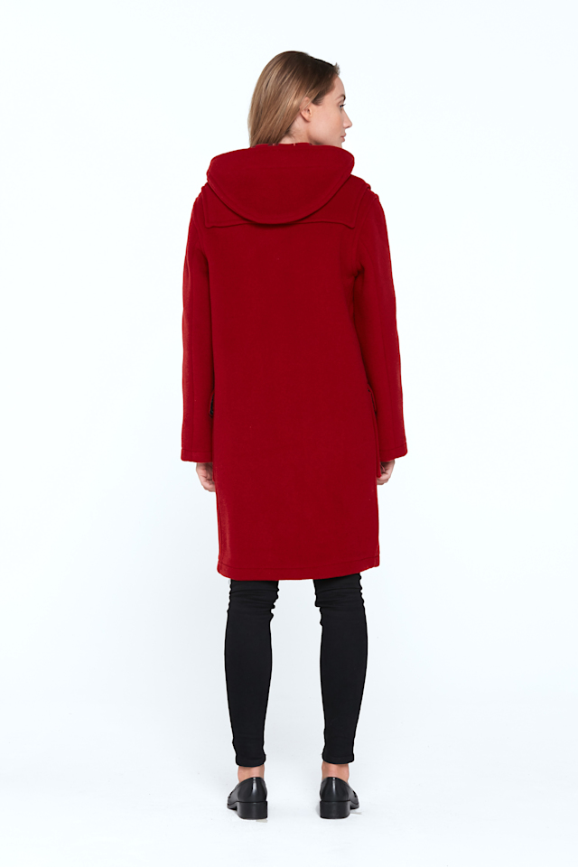 Emily Ladies Duffle Coat Cherry 03