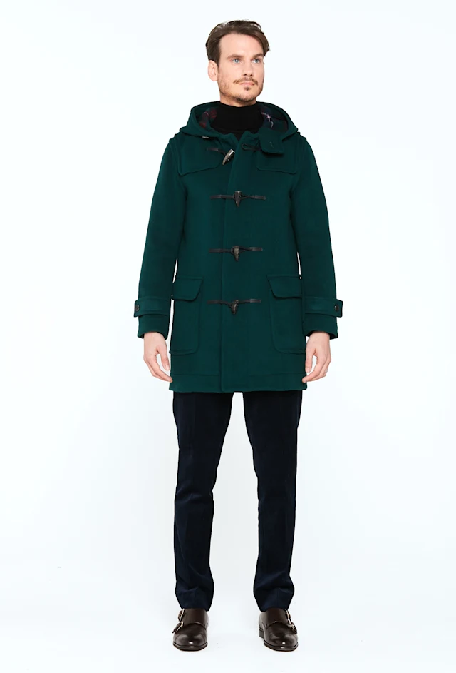 London Tradition M5 Duffle Coat British Racing Green Front