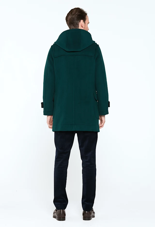 London Tradition M5 Duffle Coat British Racing Green Back