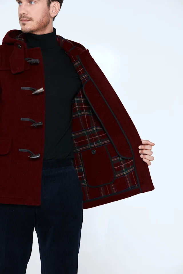 Martin SLM Men's Duffle Coat Wine 02