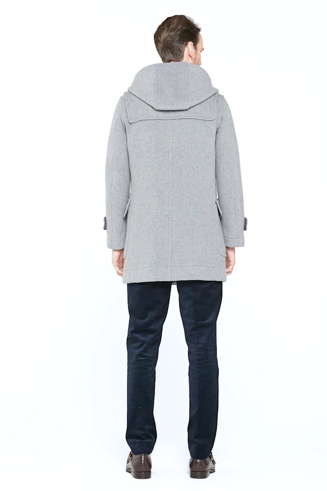 London Tradition M5 Duffle Coat Pearl Grey Back