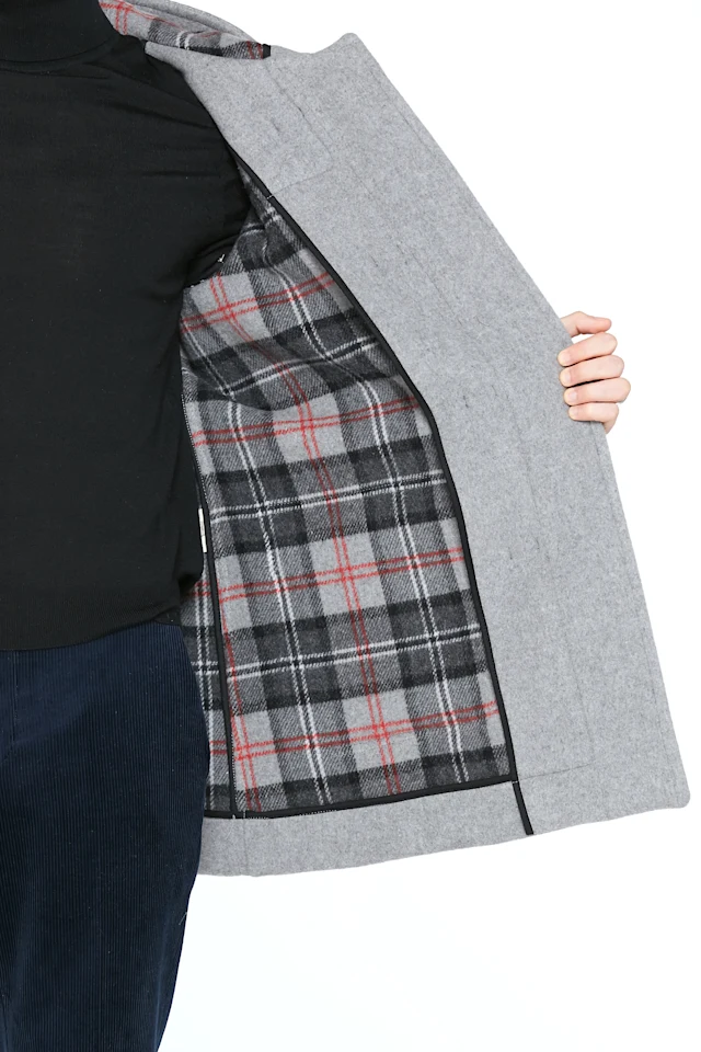 London Tradition M5 Duffle Coat Pearl Grey Inside