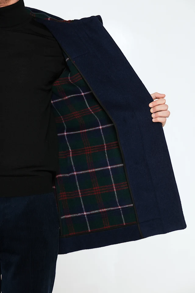 London Tradition M5 Duffle Coat French Navy Inside