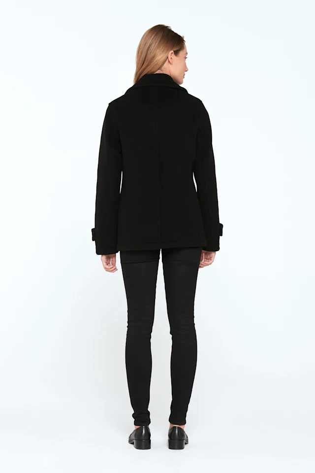 London-Tradition-Lisa-Welt-Ladies-Pea-Coat-Black-B