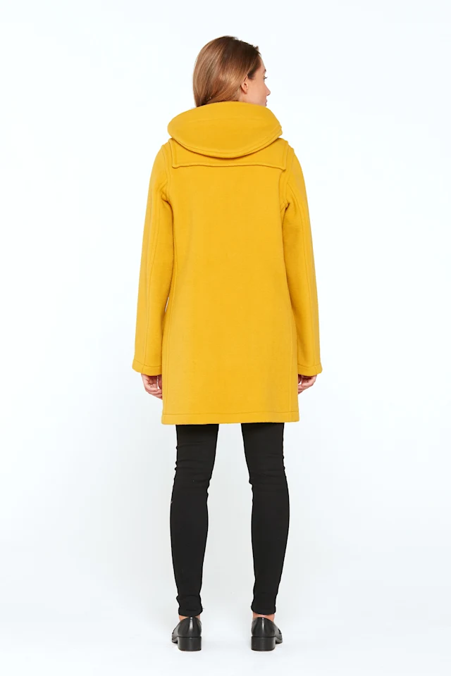 London Tradition Martina Welt Ladies Duffle Coat Yellow Back