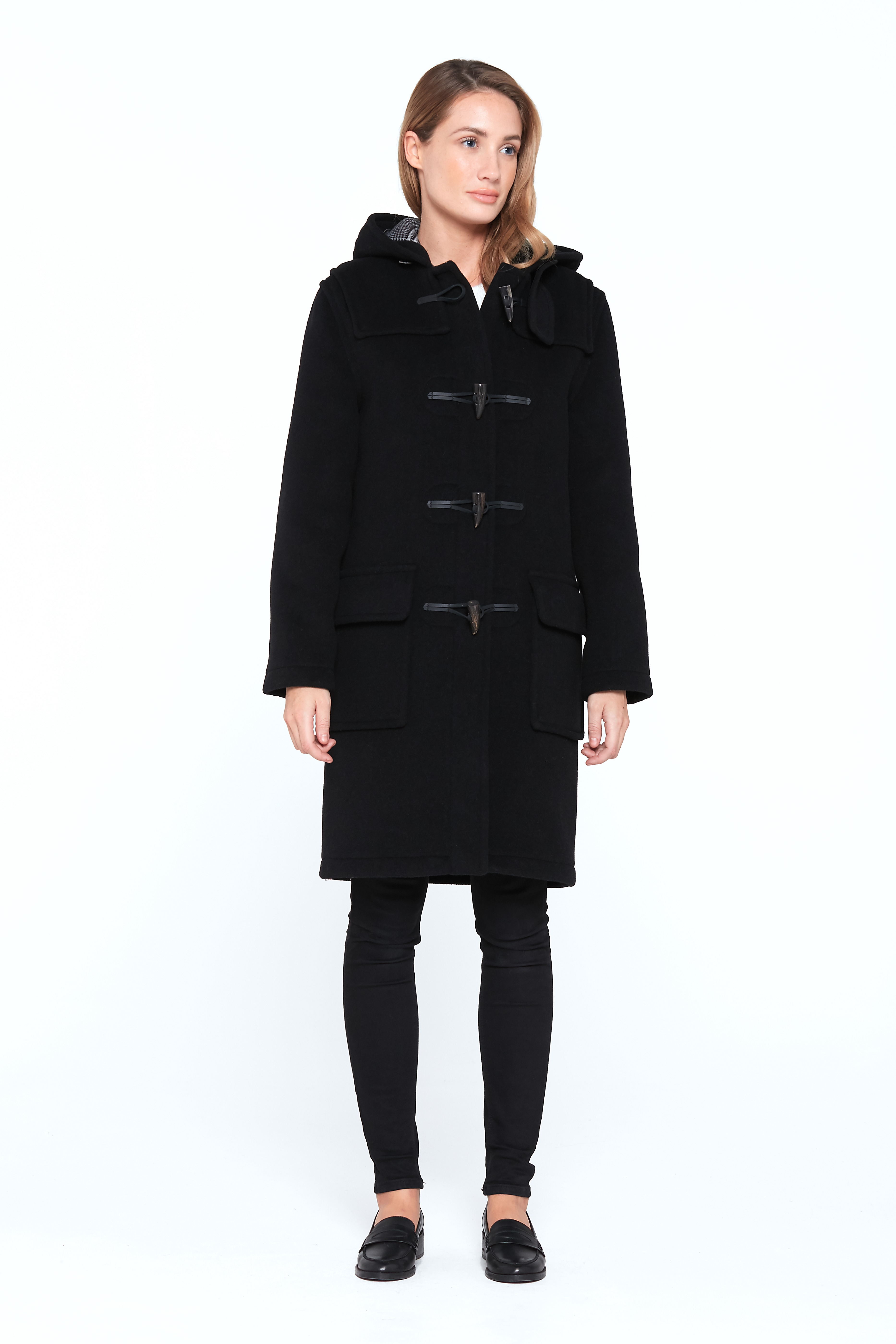 Emily Duffle Coat - Black | London Tradition