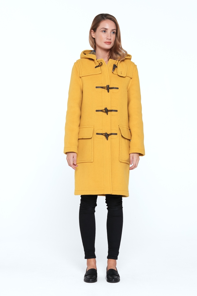 Emily Ladies Duffle Coat Yellow 01