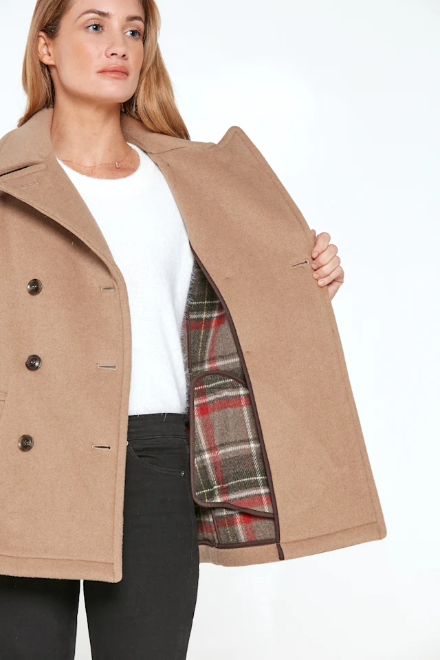 London-Tradition-Lisa-Welt-Ladies-Pea-Coat-Camel-I