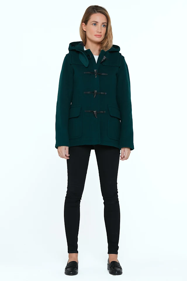 Martina-British-Racing-Green-Ladies-Duffle-Coat-F-London-Tradition
