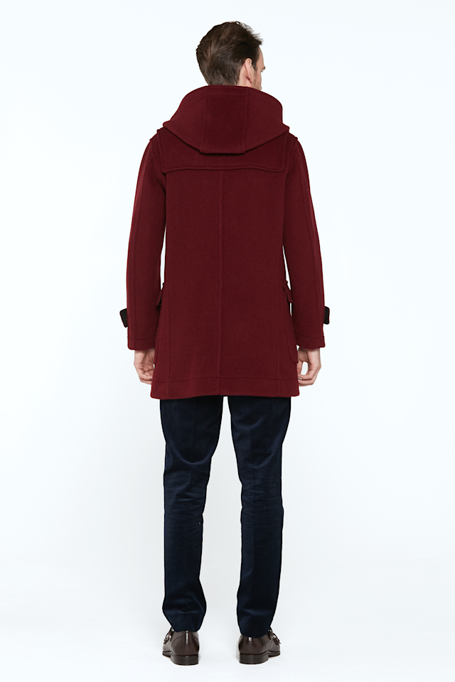 London Tradition M5 Duffle Coat Wine Back