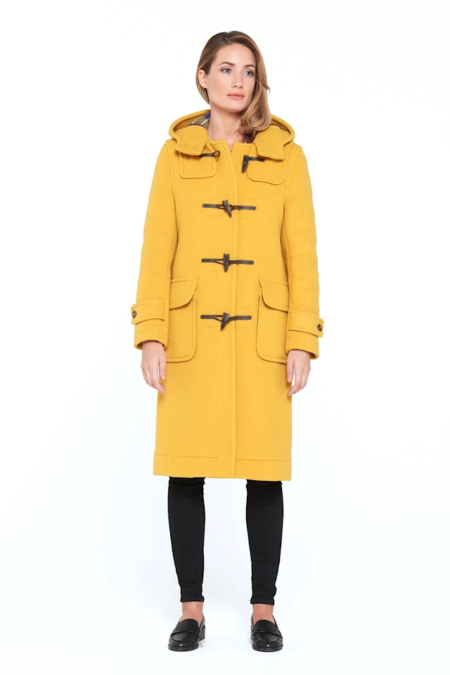London Tradition M11 Ladies Duffle Coat Yellow Front