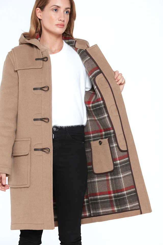 Emily Ladies Duffle Coat Camel 02