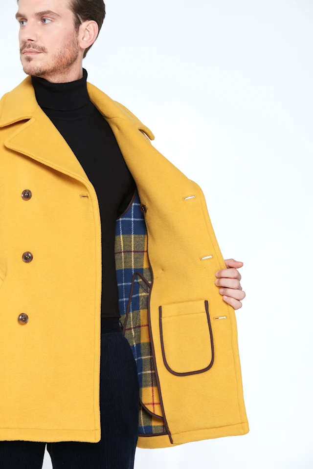 London-Tradition-Scott-Mens-Pea-Coat-Yellow-I