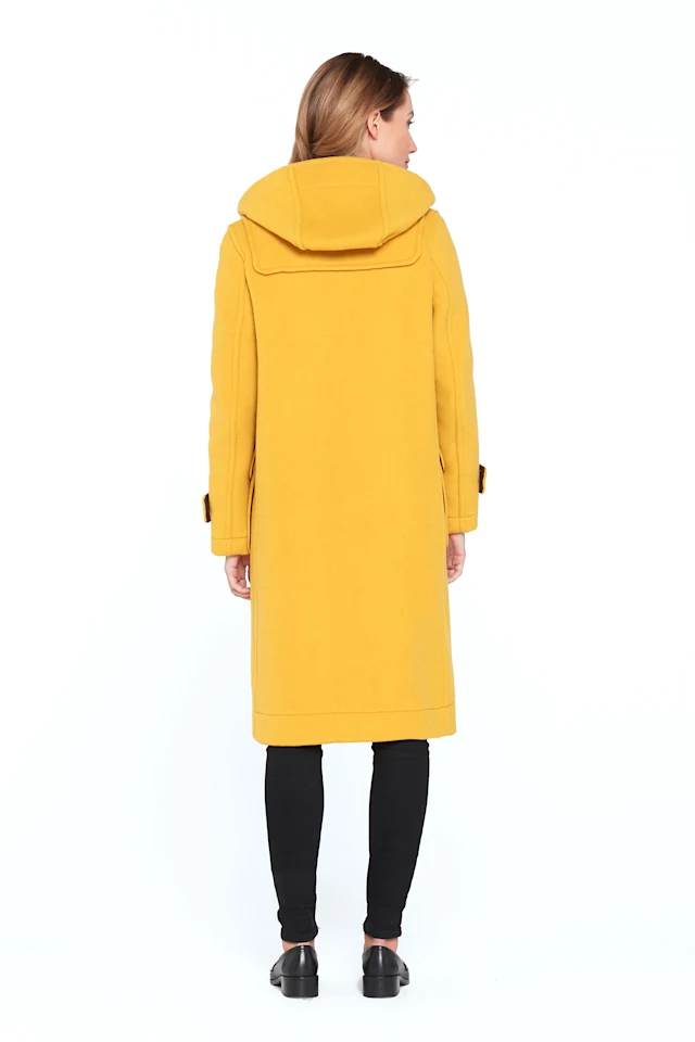 London Tradition M11 Ladies Duffle Coat Yellow Back