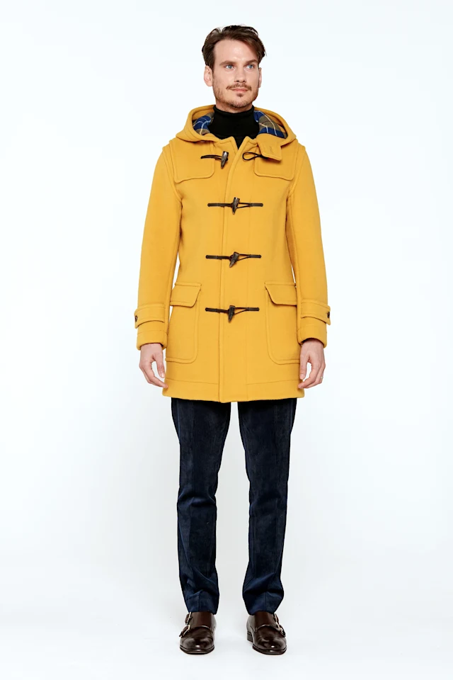 London Tradition M5 Duffle Coat Yellow Front