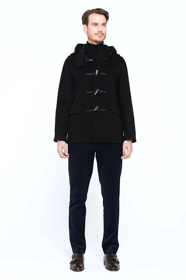 Martin SLM Mens Duffle Coat Black 01