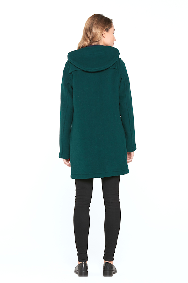 London Tradition Martina Welt Ladies Duffle Coat British Racing Green Back