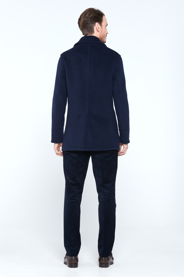 Scott Pea Coat - French Navy | London Tradition