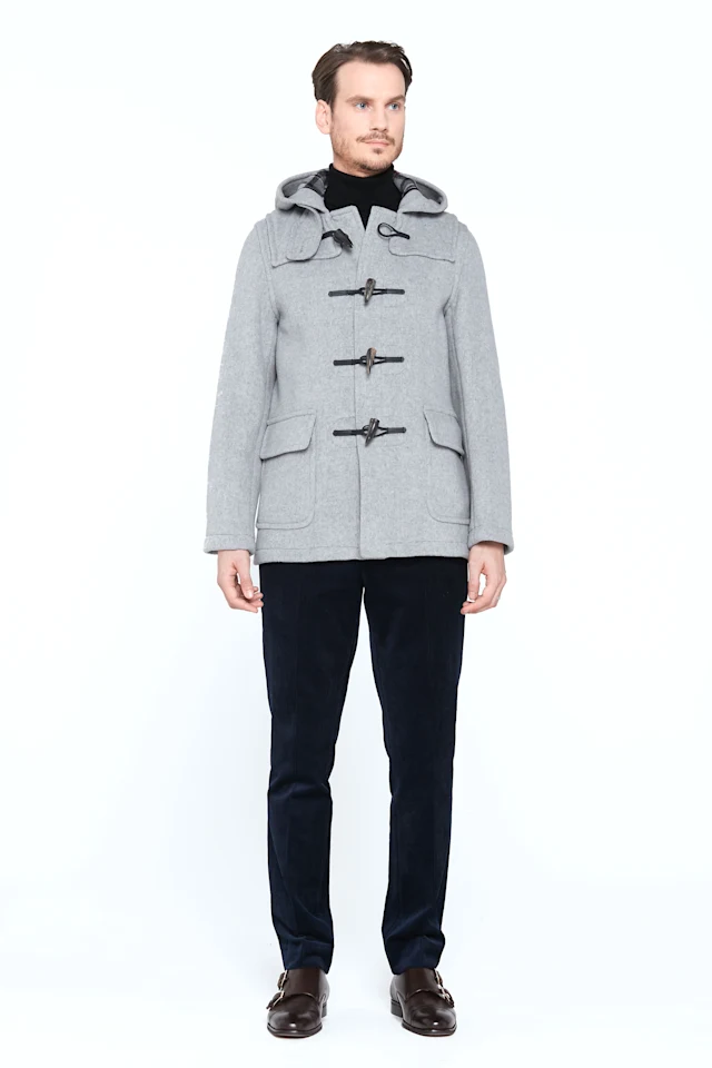Martin SLM Men's Duffle Coat Pearl Grey 01