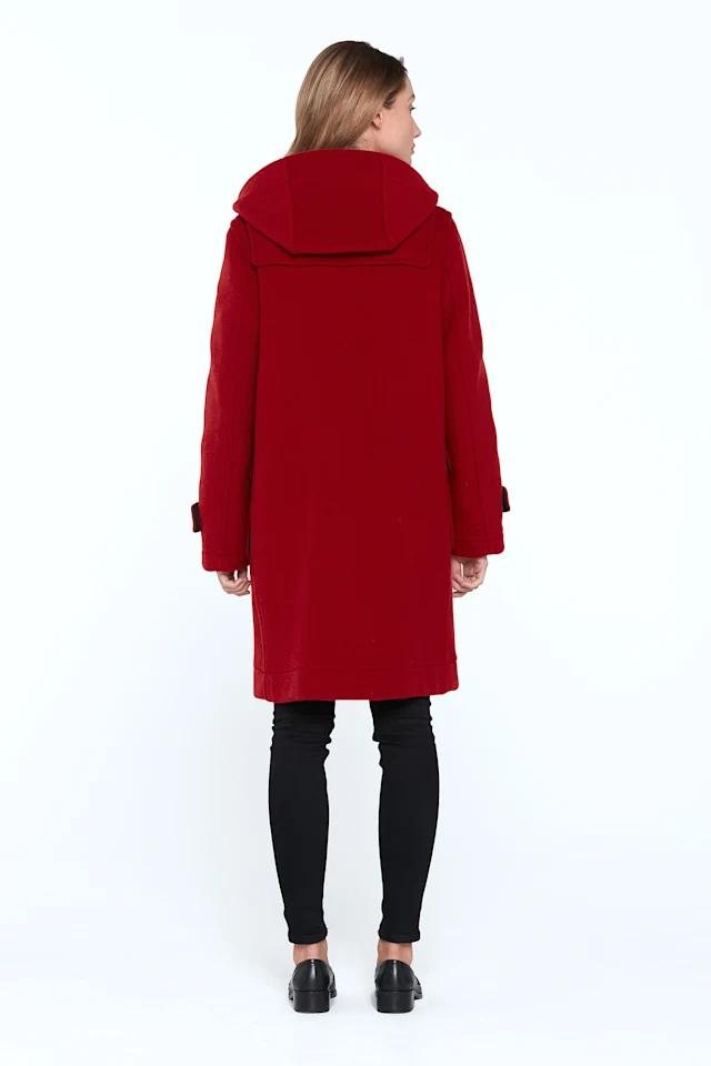 Cherry Lisa Welt London Tradition Ladies Pea Coat Back View