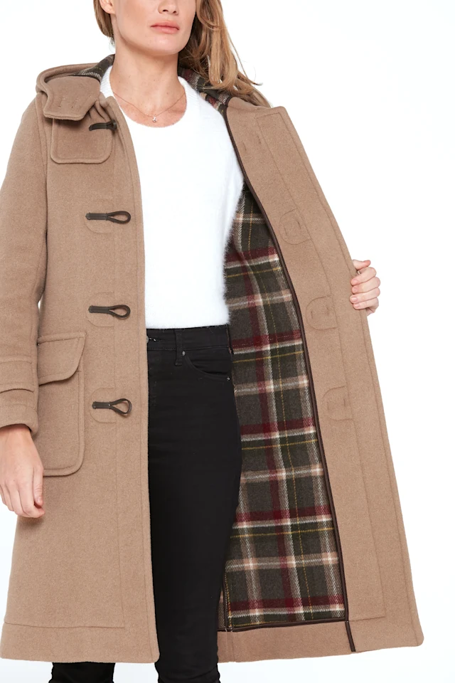 London Tradition M11 Ladies Duffle Coat Camel Inside