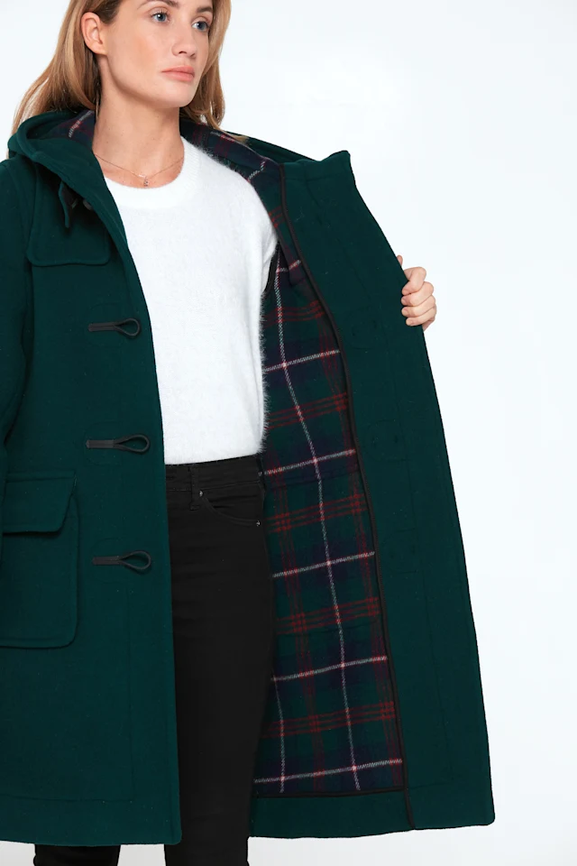 London-Tradition-Erica-Ladies-Duffle-Coat-British-Racing-Green-I