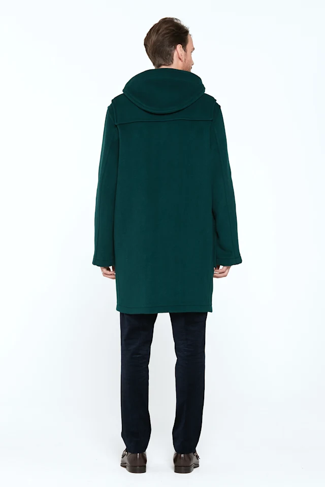 Martin British Racing Green London Tradition Mens Duffle Coat Back View