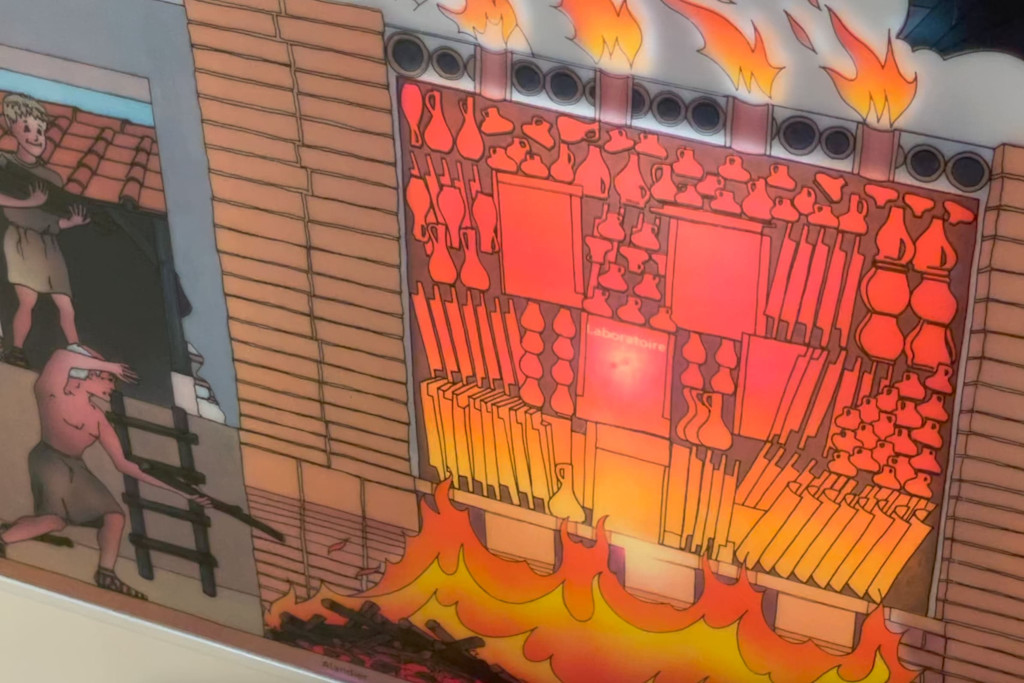 Wood-burning pottery oven