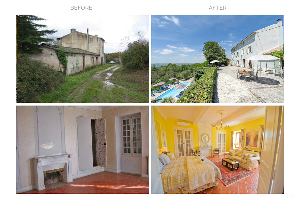 Domaine de Nérige - Before and after