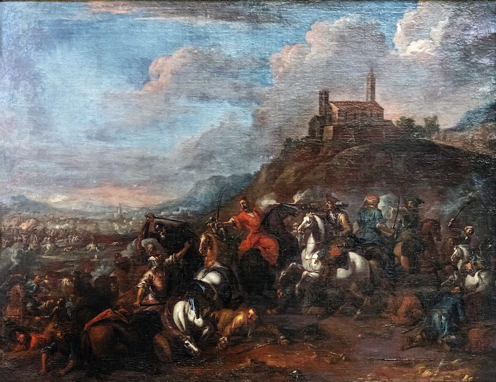 Tableau - Joseph Parrocel, Combat de chrétiens et de Turcs.