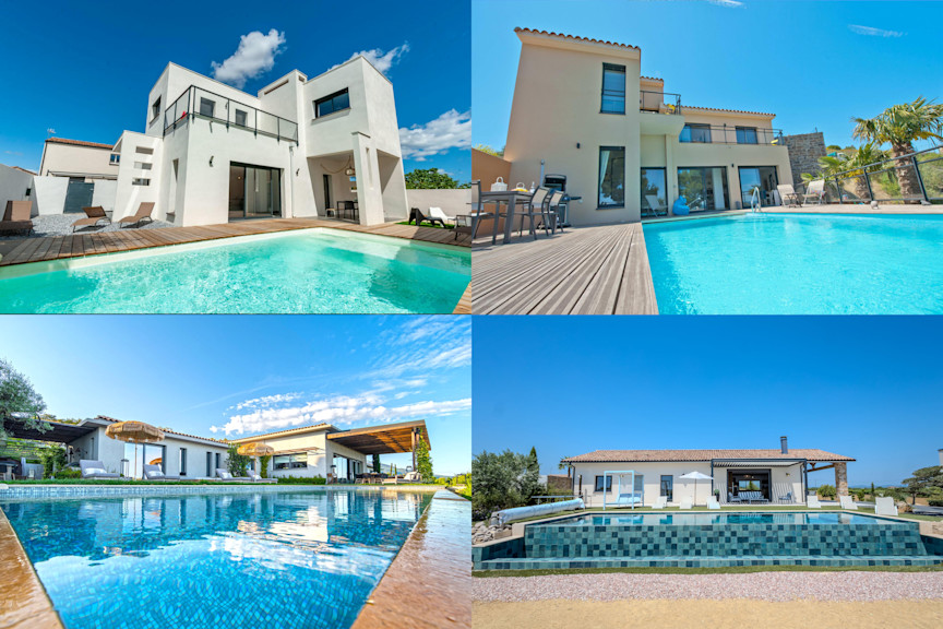 Holiday villas in France with private pool and outdoor living space