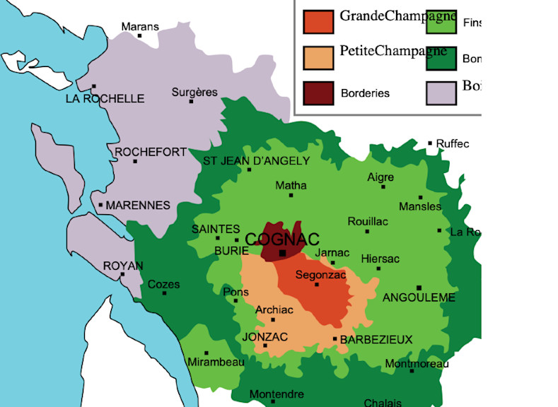 Map of Cognac