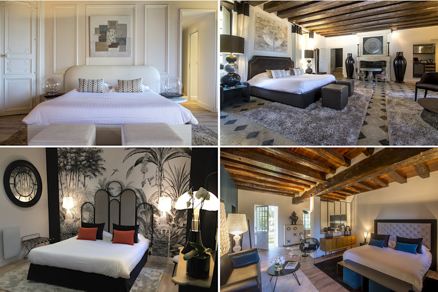 Bedrooms in Château de la Ronde 