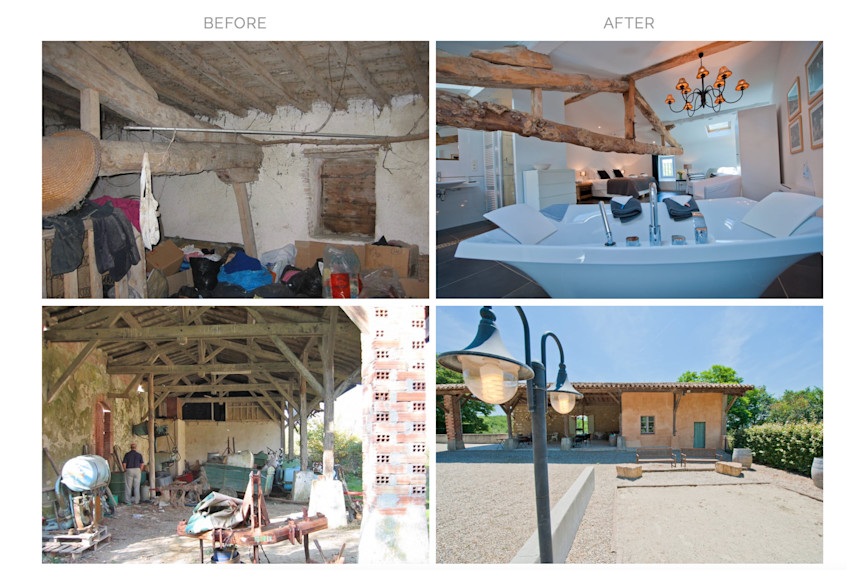 Domaine de Nérige - Before and after