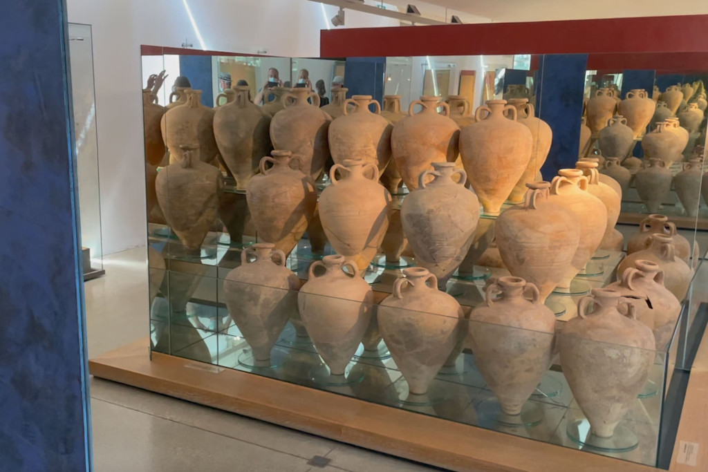 Hand made pottery vases used to store and transport regional wine