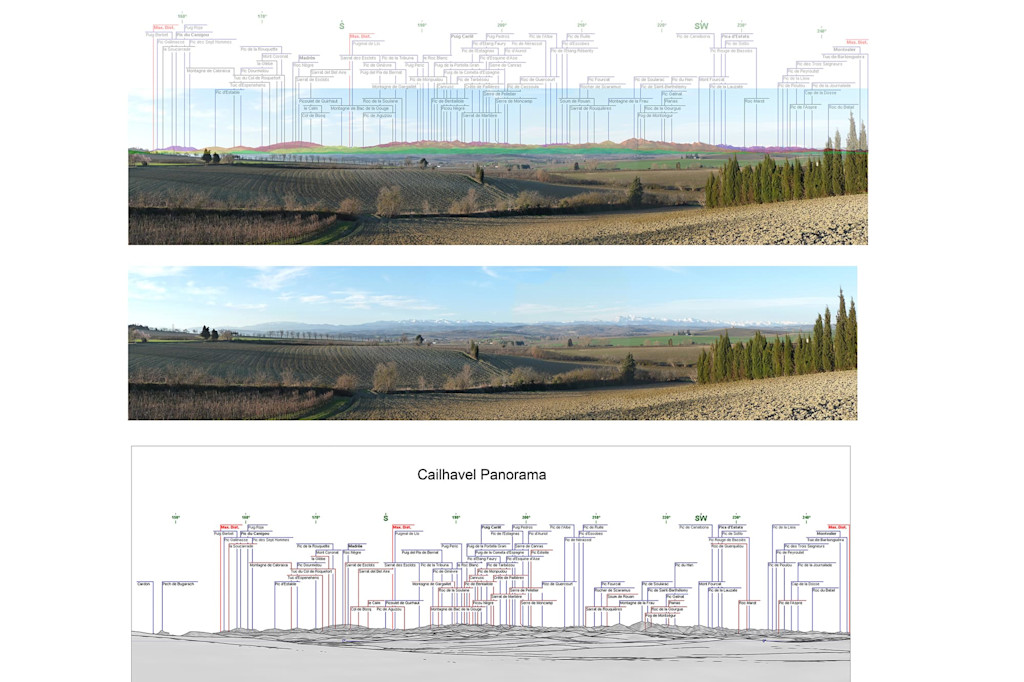 La vue des Pyrénées depuis la Maison La Fontaine