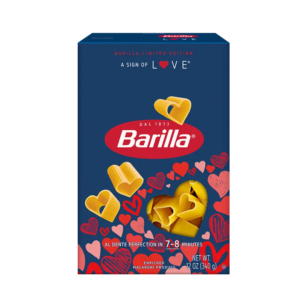 Barilla Love Heart Pasta Valentine's Day Sign of Love