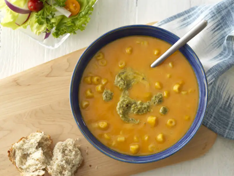 Barilla® Ditalini Butternut Squash Soup with Creamy Pesto