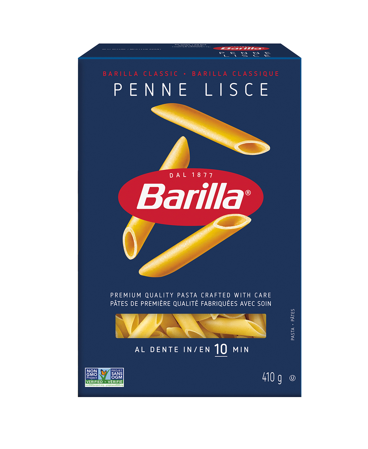Barilla Penne Lisce Pasta - Packshot - en-ca