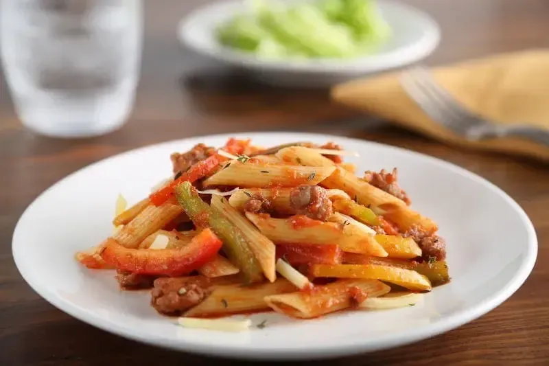 Spicy Sausage & Sweet Pepper Penne Recipe | Barilla