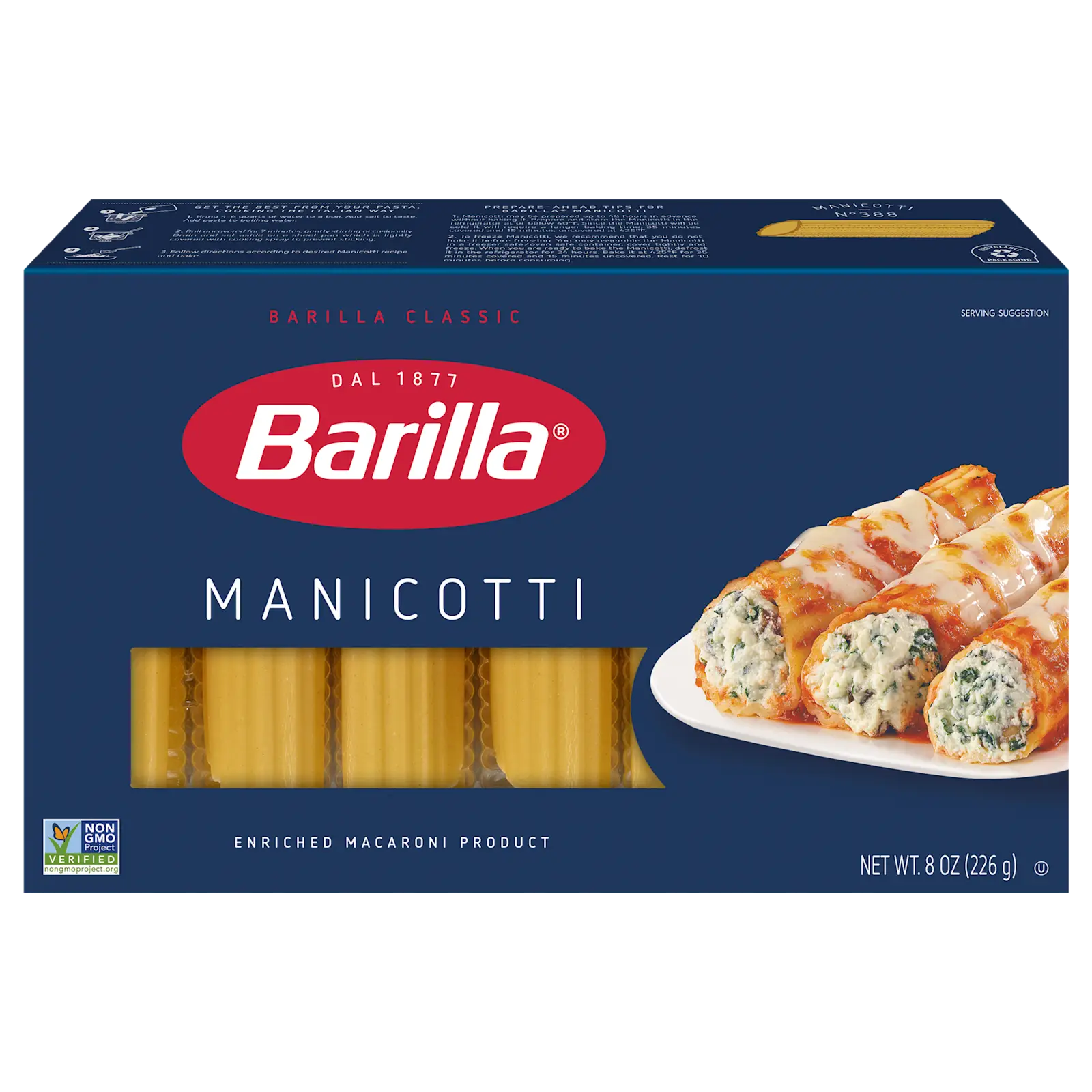 Barilla Manicotti Pasta