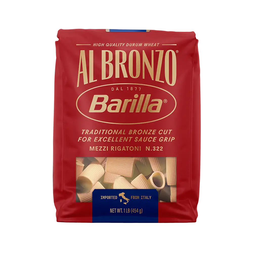 Barilla Al Bronzo Mezzi Rigatoni Pasta 2025 Relaunch