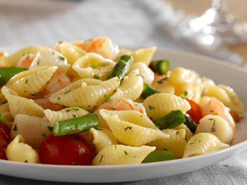 Salade de pâtes conchiglie/coquilles moyennes Barilla aux fruits de mer