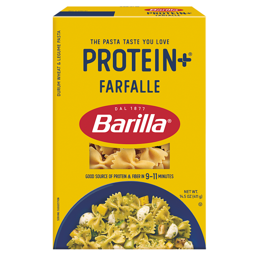 Barilla® Protein+® Farfalle 2025 Product Packaging