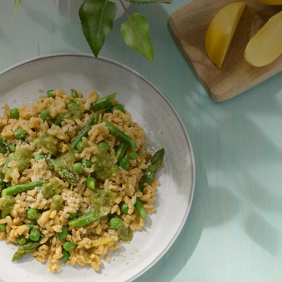 Barilla Chickpea Orzo Pasta Asparagus Peas