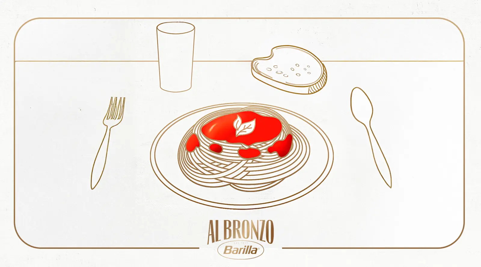 Barilla Al Bronzo Scarpetta Step 1: How to scoop up your pasta sauce with Al Bronzo