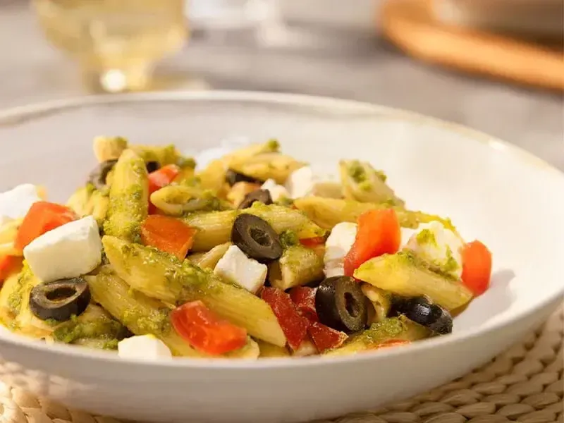 Penne Pasta Salad with Pesto Feta Cheese Recipe | Barilla