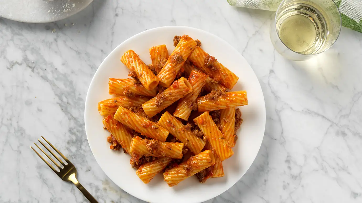 Barilla Traditional Marinara Rigatoni Pasta Bolognese