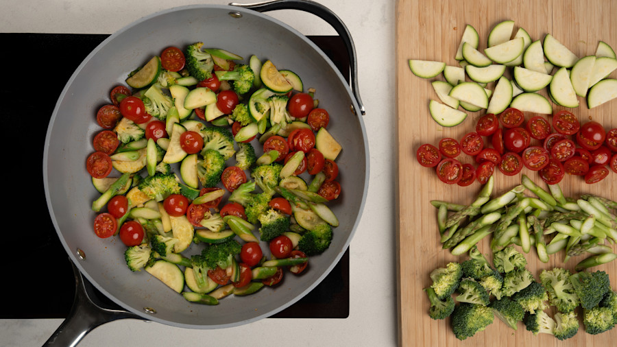 Barilla® Oven-Ready Lasagne with Fresh Vegetables Recipe Step 1