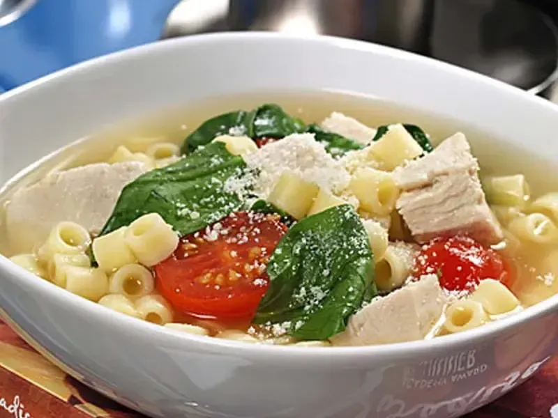Slow Cooker Ditalini Soup with Chicken and Spinach | Barilla